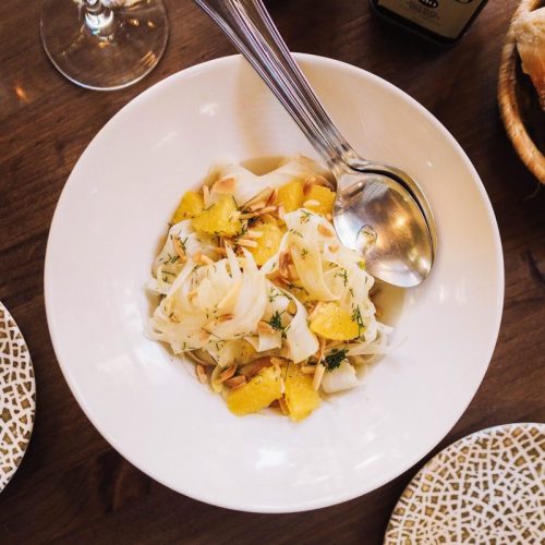 ensalada hinojo Taberna La Sénia